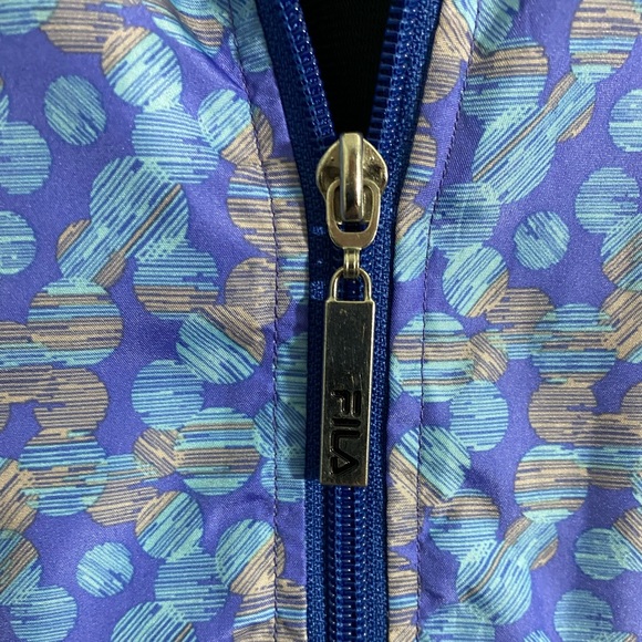 90s Vintage Retro FILA Jacket Blue Zip Up Size M/L - Picture 9 of 17